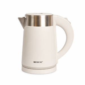 ريبون غلاية كهربائية 800 مل - 1000 واط - ستانلس ستيل - أبيض - RE-1-138WHITE