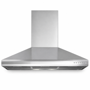 شفاط البا 90 سم هرمي جداري 600 م³/ساعة - 3 سرعات بإضاءة LED - فضي - SILVER 90-600