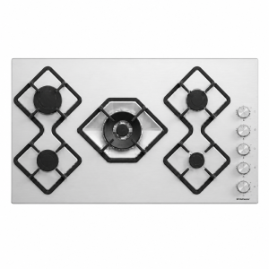 سطح ستار واي غاز 5 شعلات 90x60 سم - فضي ستيل - SWBH9605-KA037