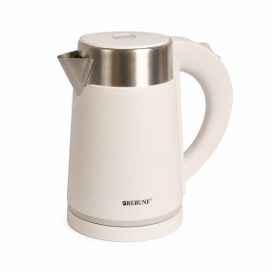 ريبون غلاية كهربائية 800 مل - 1000 واط - ستانلس ستيل - أبيض - RE-1-138WHITE