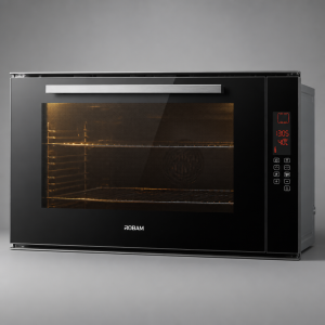 فرن مدمج من روبام بعرض 90 سم و بسعه 105 لتر وتحكم باللمس بعشر وظائف - شاشة LCD سوداء - RQ390