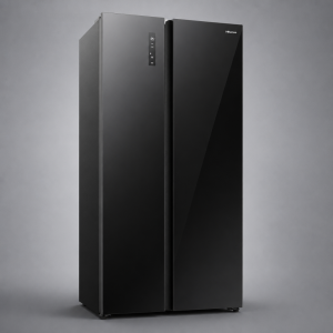 هايسنس ثلاجة بابين دولابي 531 لتر - 18.8 قدم مكعب - إنفرتر - أسود - RS3G558NABC