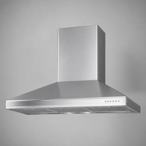 شفاط البا 90 سم هرمي جداري 600 م³/ساعة - 3 سرعات بإضاءة LED - فضي - SILVER 90-600