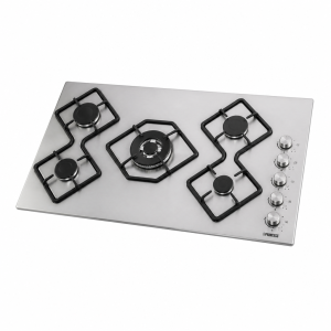 سطح ستار واي غاز 5 شعلات 90x60 سم - فضي ستيل - SWBH9605-KA037