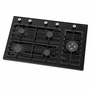 سطح غاز ستار واي 60*90 - 5 عيون - أسود - شعلة جانبية كبيرة - SWBH9605-NT145