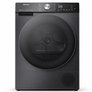 نشاف هايسنس فتحة أمامية — 10 كجم — Heat Pump — واي فاي — أسود/فحمي — موديل DH5S102BB