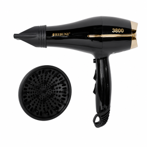Rebune professional ionic hair dryer 2200W — black — RE-2143