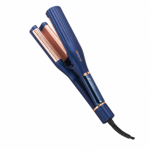 Rebune triple-barrel deep waver 110W — navy / rose-gold — LED — RE-2171