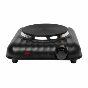 Rebune single electric hot plate 1000W — 5 heat levels — black — RE-4-060