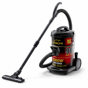 مكنسة هيتاشي برميل — 21 لتر — 2300 واط — أحمر معدني — موديل CV-980TJBKRGSA