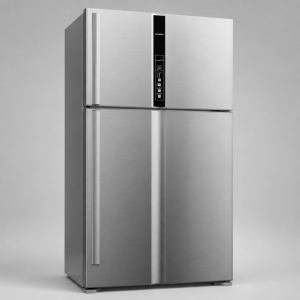 هيتاشي ثلاجة بابين بفريزر علوي 24.8 قدم مكعب - 700 لتر - فضي - R-V905PS1KV-1 BSL