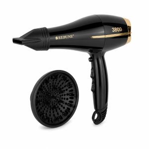 Rebune professional ionic hair dryer 2200W — black — RE-2143