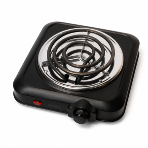 Rebune single spiral electric hot plate 1000W — 5 heat levels — black — RE-4-058