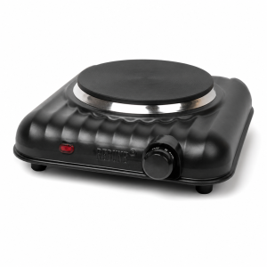 Rebune single electric hot plate 1000W — 5 heat levels — black — RE-4-060