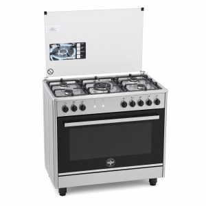 لاجرمانيا فرن غاز أمان كامل - 60×90 سم شبك ثقيل - ايطالي - فضي - RIS95C31DX