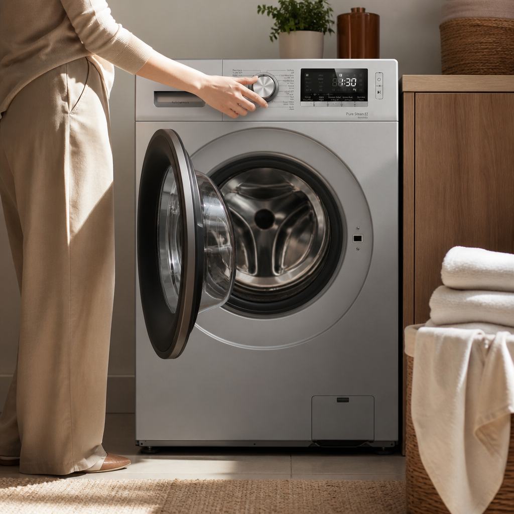 استخدام غسالة هايسنس WF1B721US